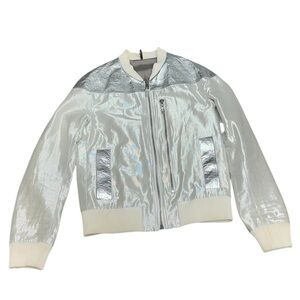 Dior Homme Metallic Silver Bomber Jacket — Hedi Slimane Era — Rare Archive Piece